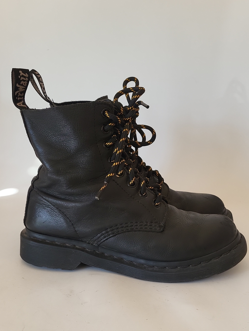 Dr. Martens 1460 Ambassador Black Tumbled Leather Lace Up Combat Boots